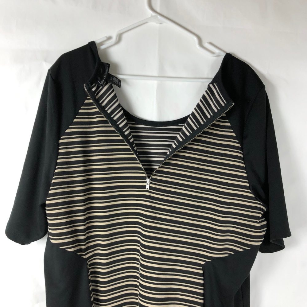 Lane Bryant Women's Color Block Stripe Dress 78P - Picture 4 of 7